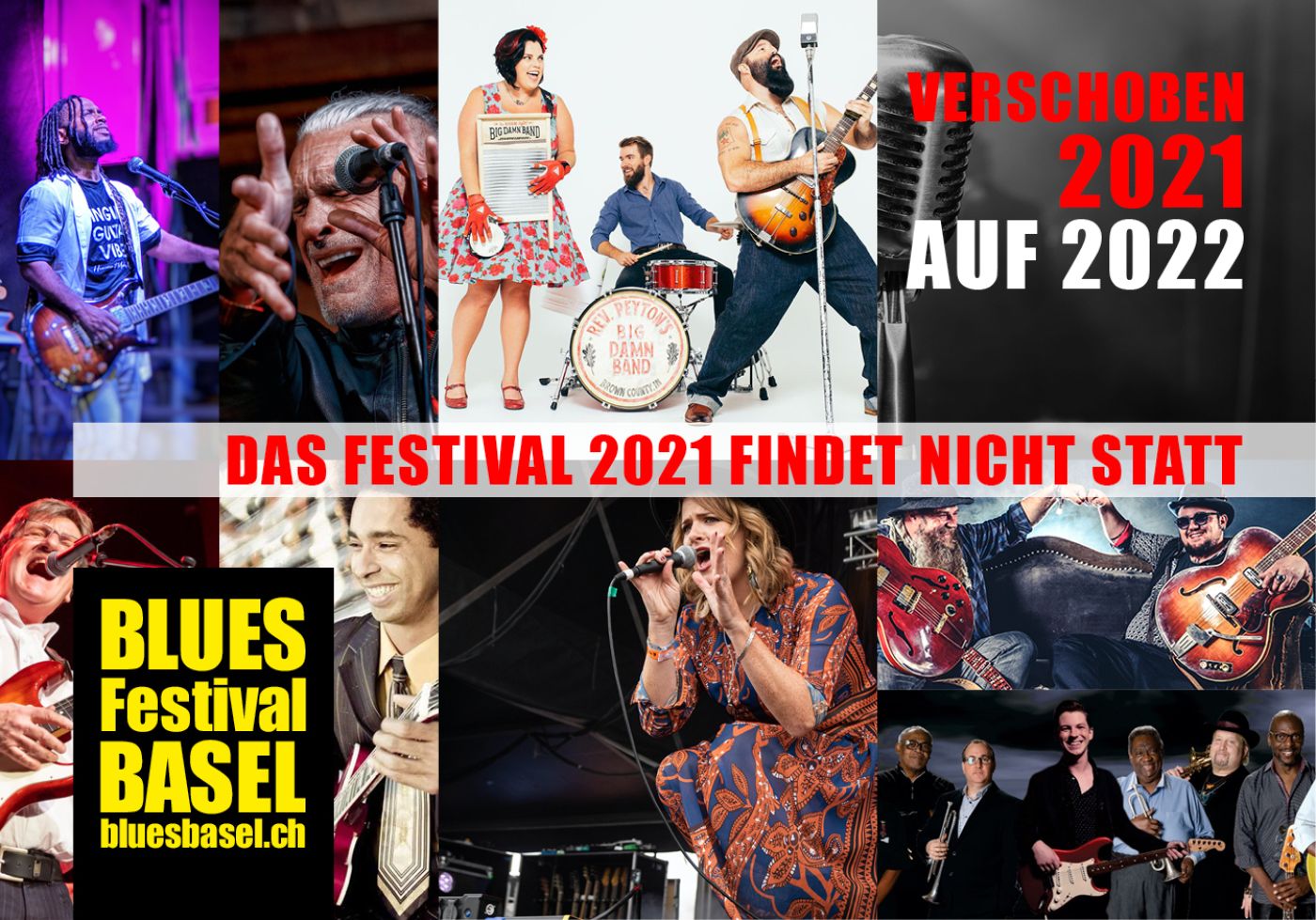 Bluesfestival Basel auf Dezember 2022 verschoben!